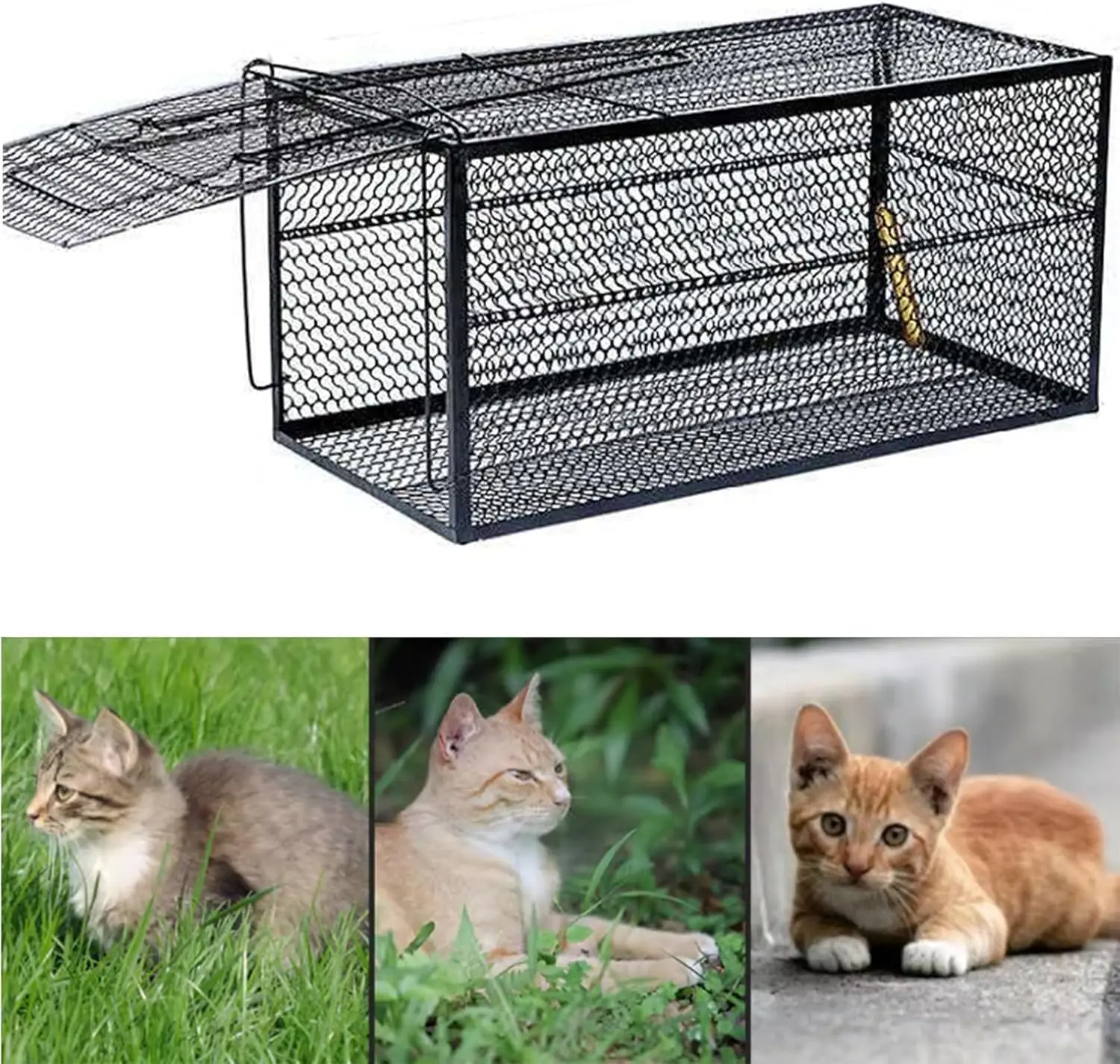 Rat Traps Metal Single Row Door Mousetrap Smart Self-Locking Mousetrap Secure Iron Mesh Household Mousetrap Metal Reusable