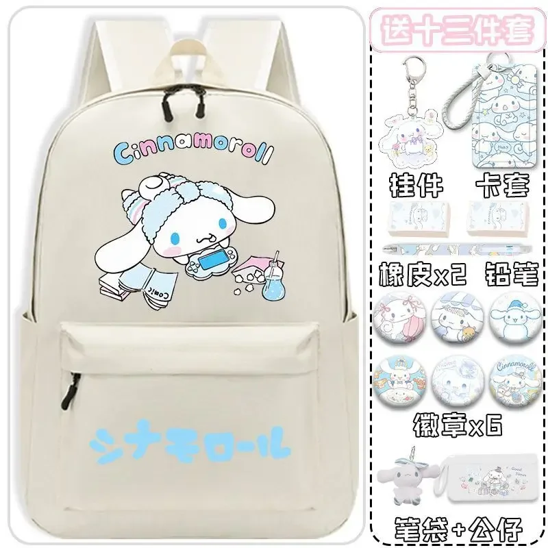 Sanrio Cinnamoroll Babycinnamoroll New Schoolbag Large Capacity Student Cartoon Cute Men's and Women's Backpack Lightweight