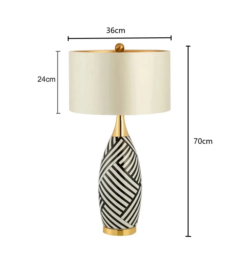 Modern Cloth Table Lamp Creative European Ceramic American Living Lamp Study Bedroom Bedhead Sample Room Decor Desk lamp