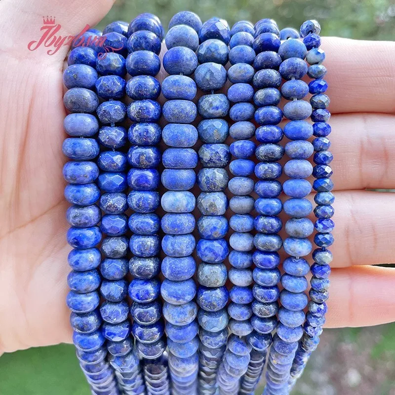 

Natural Lapis Lazuli Rondelle Stone Beads For DIY Necklace Bracelets Jewelry Making Strand 15 Inches 3x6mm 4x8mm Free Shipping