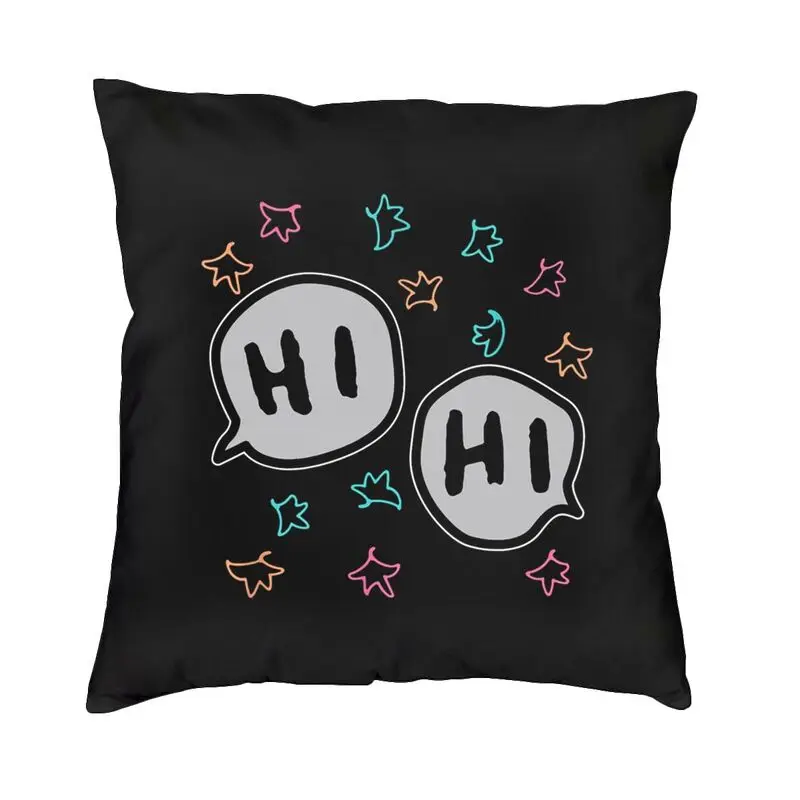 Heartstoppers Leaves Hi LGBT Cushion Cover 45x45 Home Decorative 3D Printing TV Series Throw Pillow for Living Room Two Side