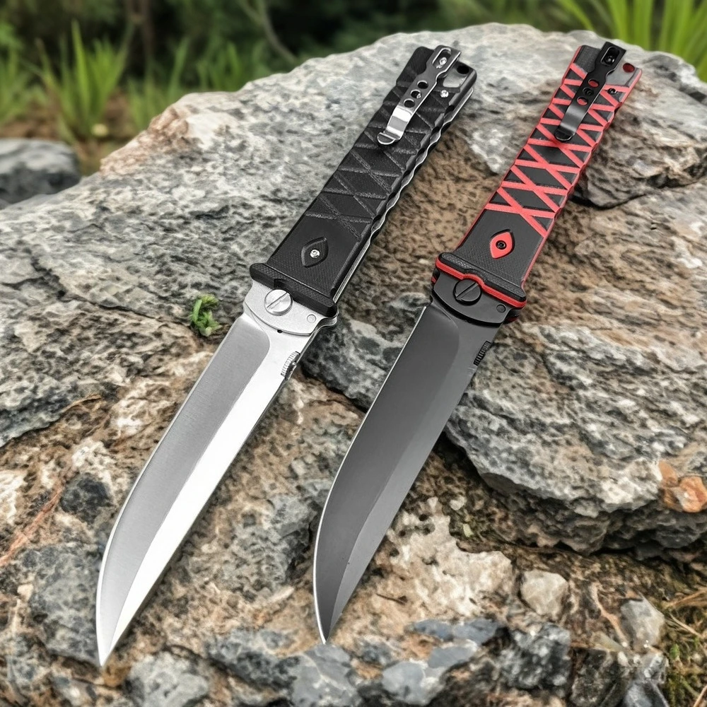 2025 المحمولة سكين جيب قابل للطي 440C شفرة فولاذية G10 مقبض في الهواء الطلق بقاء التكتيكية الصيد فائدة سكينة الفاكهة EDC أدوات #1