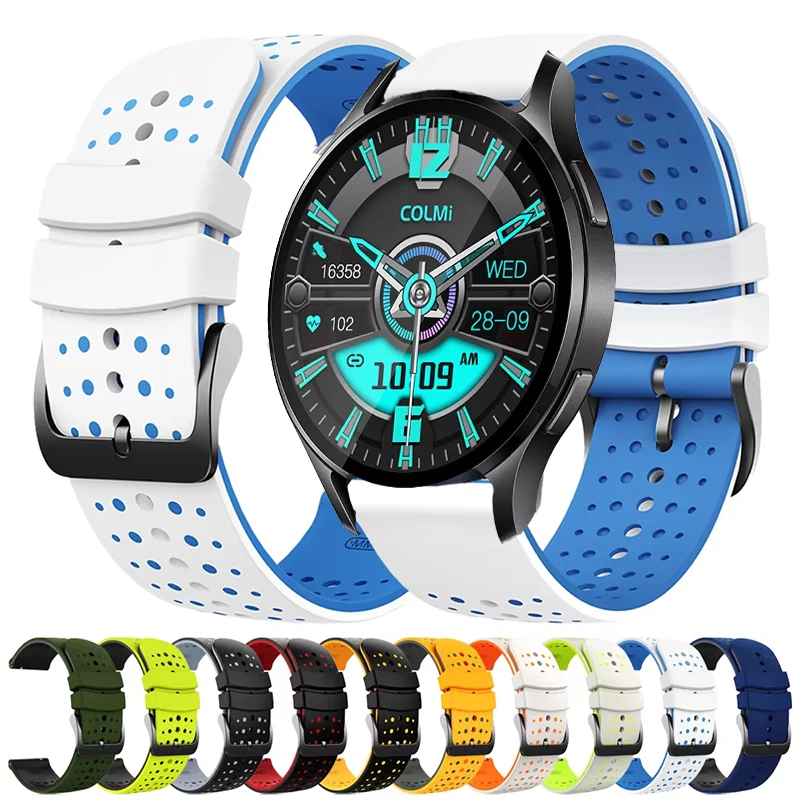 Two-color Wristband For COLMI i28 Ultra Band Smartwatch Breathable Silicone Bracelet For COLMI i28 Ultra Men Women Correa Strap
