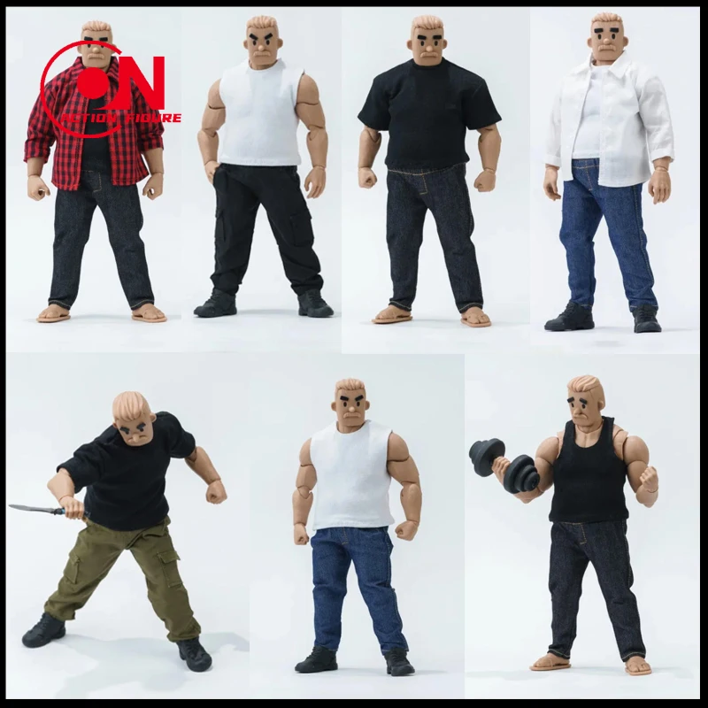 

1/12 Male Basic Vest T-shirt Work Pants Jeans Coat Windbreaker Clothes Model Fit Nt-03 Strong Soldier Action Figure Body Dolls