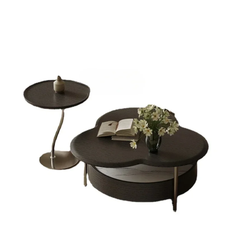 

Minimalist Coffee Table Light Luxury Designer Creative Strange Shape Petal Coffee Table Combination