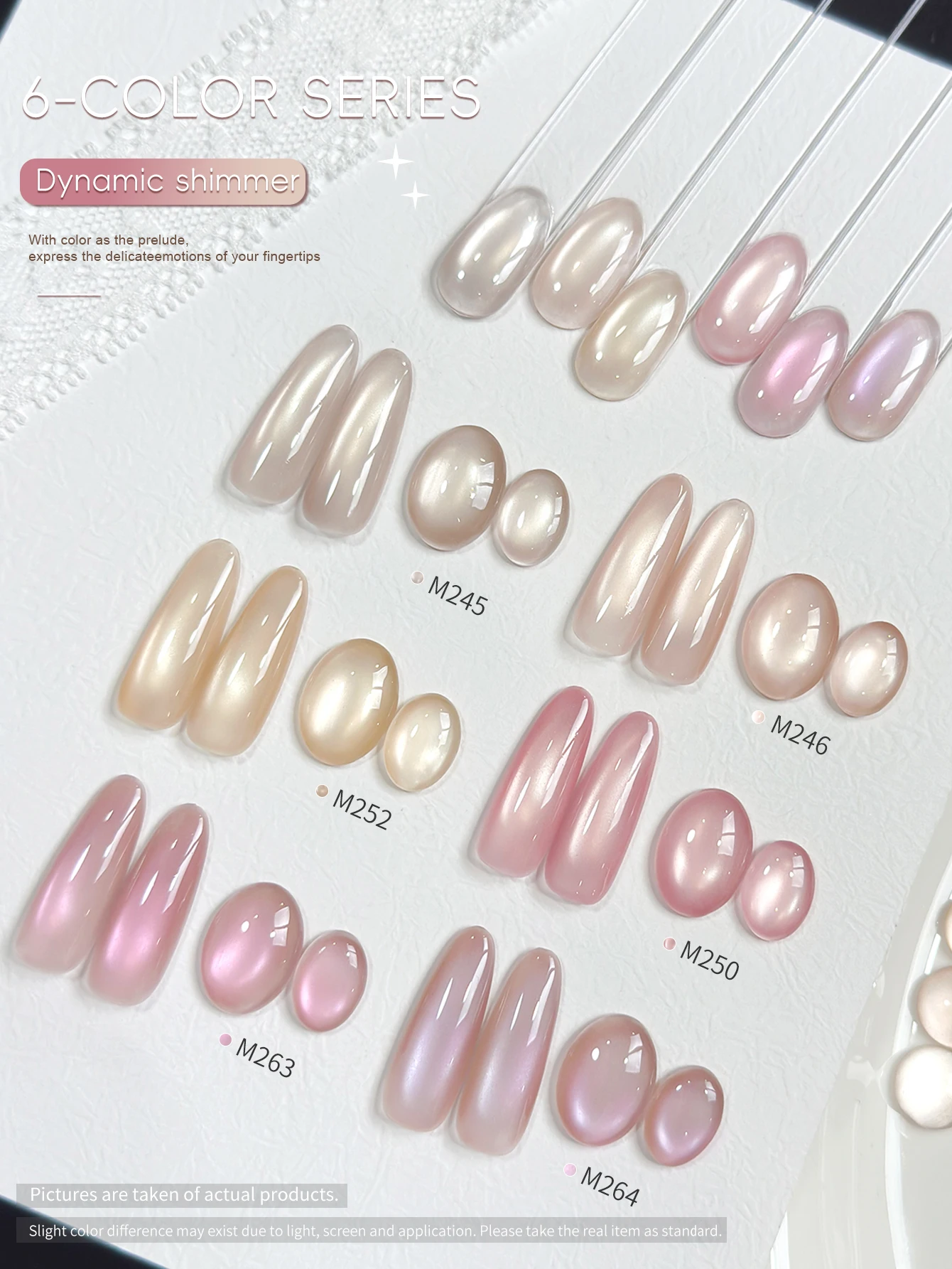 XEIJAYI 6Pcs 15ML Pink Cat Eye Nail Gel Polish Set Semi Permanent Nail Art Soaking UV LED Nail Salon DIY Nail Salon Gel