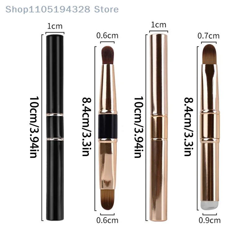 [MP] pinceau à lèvres Double tête pour rouge à lèvres tige en métal pinceau à lèvres pinceau de maquillage pour rouge à lèvres brillant à lèvres comprend le couvercle pour débutant