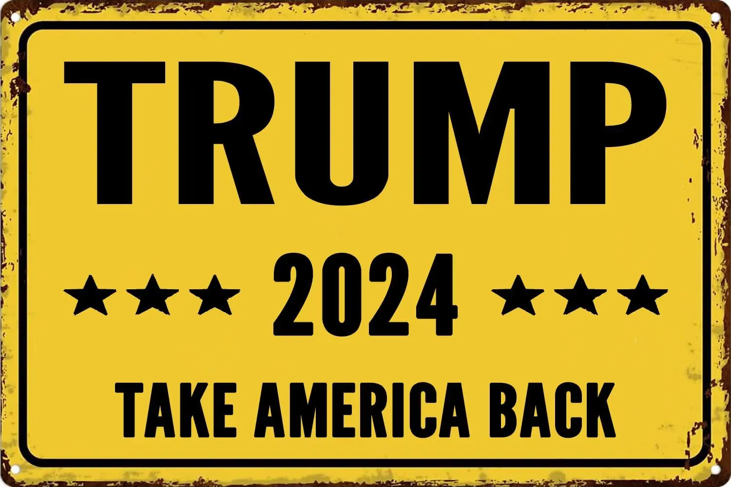 GEMINOLOGY Trump 2024 Take American Back Vintage Metal Tin Sign for Home Yard Door Outdoors Bar Pub Poster Wall Decor 8x12 Inch