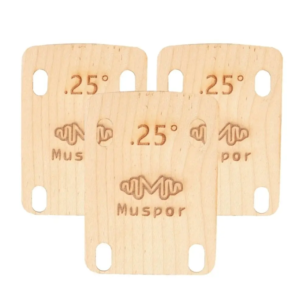 

3 Pcs 0.25 0.5 1 Degree Guitar Neck Shims Maple Plate Thickness Guitar Maple Plate Protection Replacement Wood Guitar Neck Shim