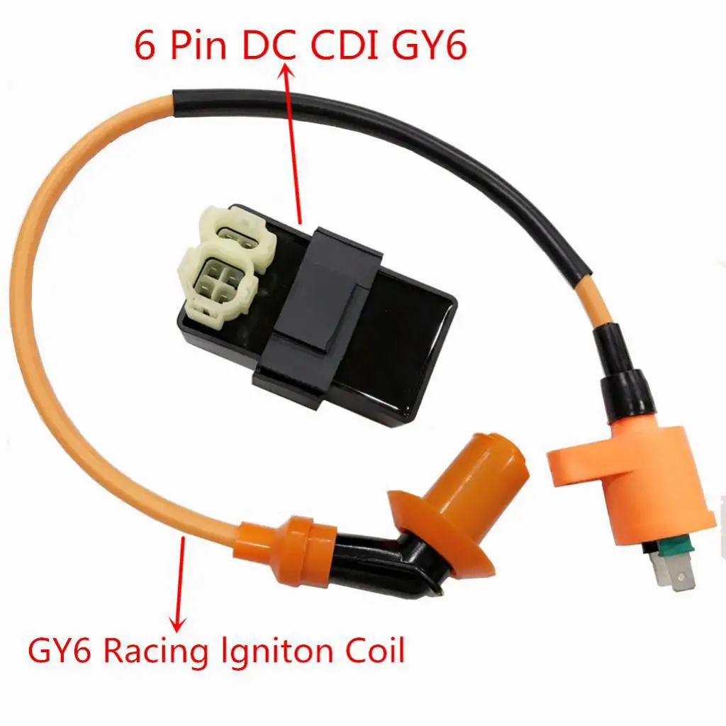 6 Pin CDI Box Ignition Coil for Kymco SYM Vento Scooter GY6 50cc 125cc 150cc