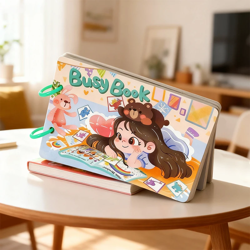 كتاب مشغول، كتاب الأميرة المضحك، كتاب هادئ لأنشطة التعلم ما قبل المدرسة، ملصق قابل لإعادة الاستخدام ومطابقة الفيلكرو مونتيسوري الجميلة #1