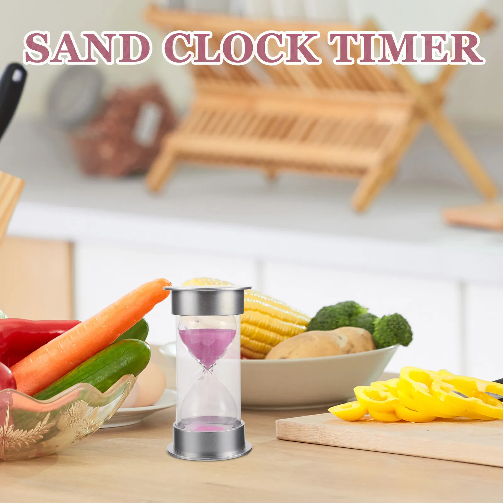 20 Minute Plastic Hourglass Timer Modern Round Sand Timer for Office Classroom Kitchen Precise Time Management