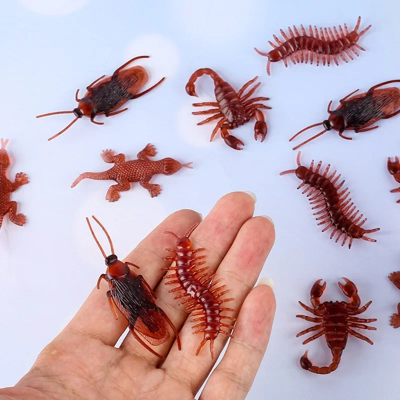 

10pcs/lot Special Lifelike Model Simulation Fake Rubber Cock Cockroach Roach Bug Roaches Toy Prank Funny Trick Joke Toys