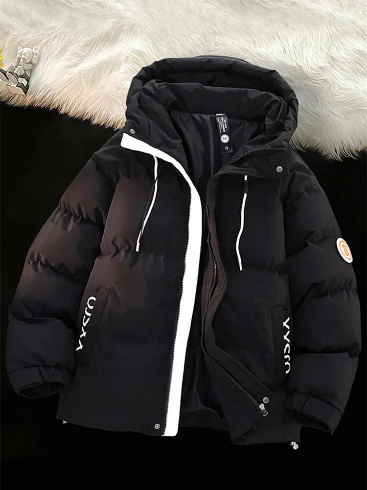 

Women's down Cotton Jaet Loose ort Sle Winter Coat Water-Resistant Poly Fiber Seven-Sve Hooded Single-Button Closure