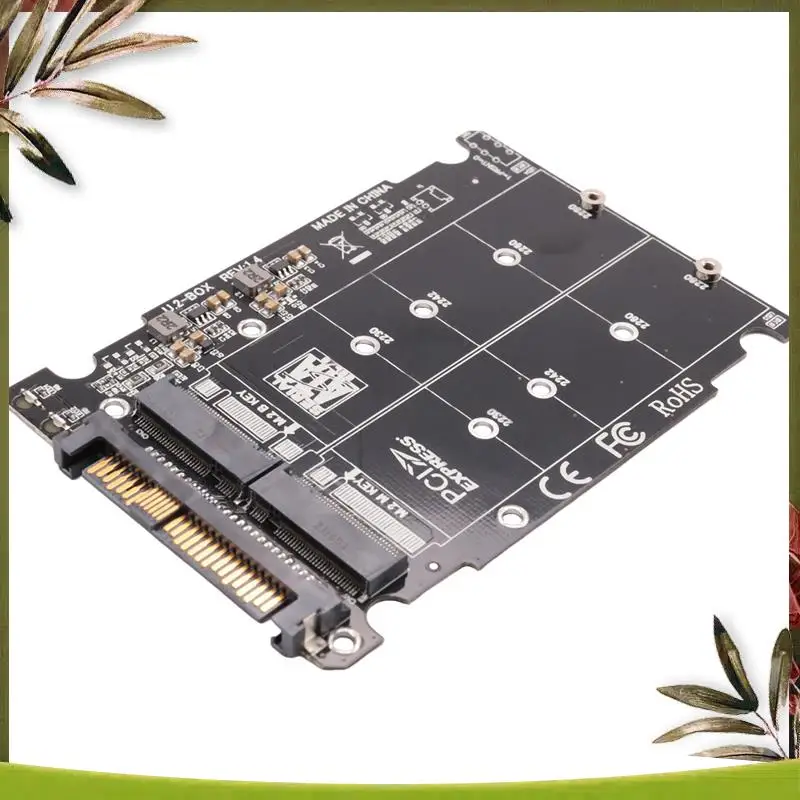 New-3X 2 In 1 M.2 Nvme SATA U2PCB M.2 NVME SSD Key M Key B SSD To U.2 SFF-8639 Adapter Pcie M2 Converter Desktop Computer