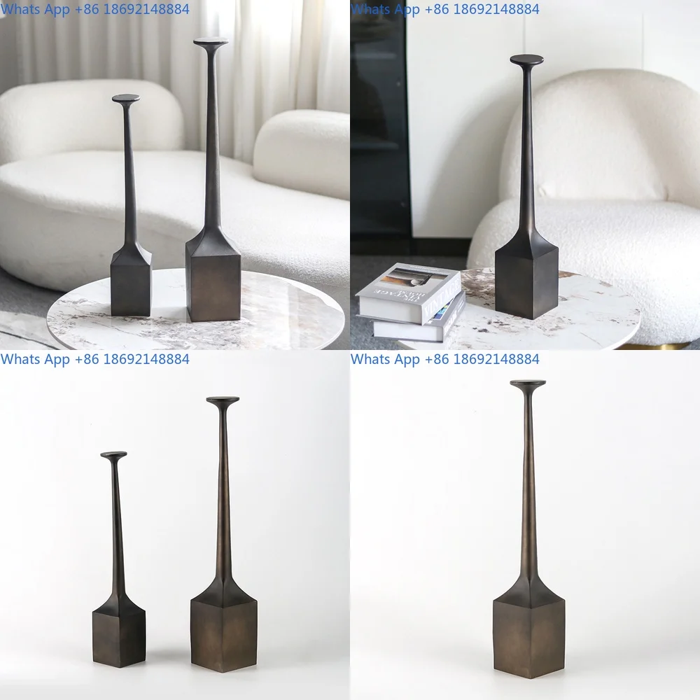 

Retro American Style Tall Candle Holder Decorative Ornament for Hotel Restaurant Airbnb