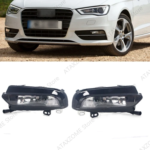 Luz antiniebla del parachoques delantero del coche, luces antiniebla con bombilla para Audi A3 Sportback Hatchback 2012, 2013, 2014, 2015, 2016, 8V0941699C, 8V0941700C