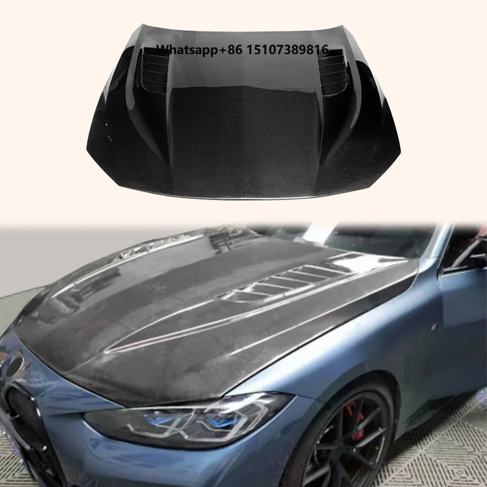 For 4 Series 2020-24 G22 G23 G26 Carbon MBJ Style Front Vented Cooling Hood