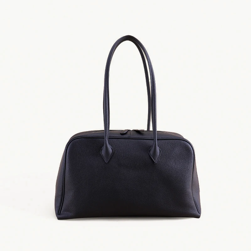 

TG cowhide bowling bag 2025 new niche design large capacity bowling bag simple and fashionable hand-held shoulder tote bag