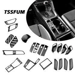 Car Interior Carbon Fiber Sticker Gear Shift Panel Cover Trim For Audi RS Q3 8F 2018 2019 2020 2021 2022 2023 2024 Accessories