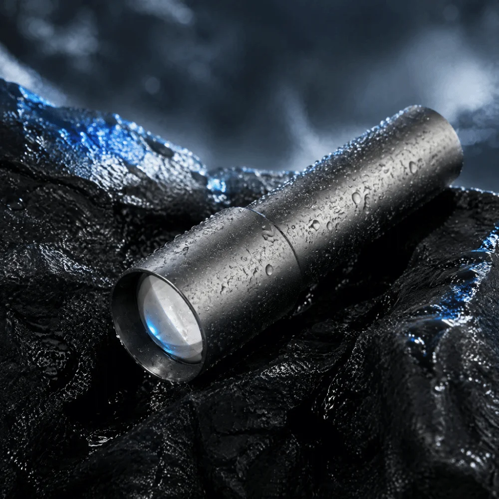 Super Bright Telescopic Zoom Flashlight Waterproof Rechargeable Strong LED Flashlight Portable Multi-speed Adjustment