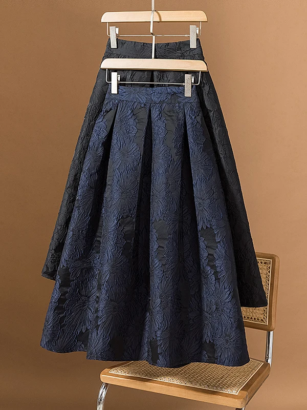 

Женская винтажная юбка трапециевидной формы с высокой талией больших размеров, весенне-осенняя повседневная юбка с высокой талией для похудения, темперамент