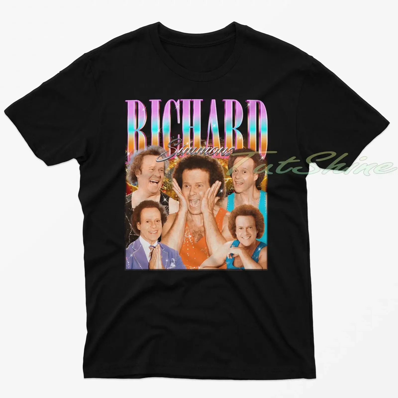 Richard Simmons Retro TV Show T Shirt  vintage Washed homme Slightly Versatile Unisex Stretched Comfortable graphic Breathable