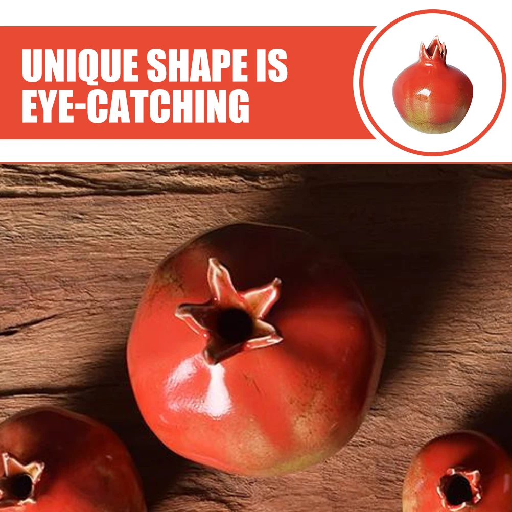 

Pomegranate Ornament Glass Delicate Flower Vase for Table Desktop Decoration Home Plant Vase Office Flower Container Elegant