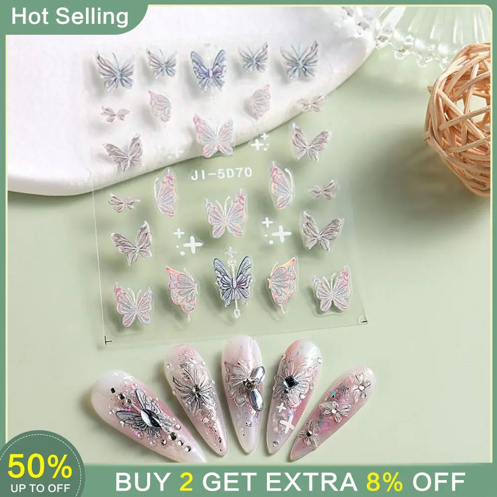 

Cat Nail Sticker Nail Art Self-adhesive Nail Art Stickers Three-dimensional Nail Art Sticker Relief Rich Style Nail Supplies 5d