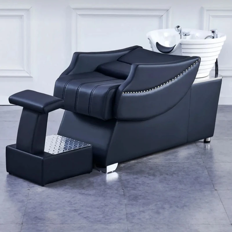 Therapy Center Japanese Shampoo Put on Makeup Chair Wash Hair Salon  Bed Bowl Sink Spa Beauty Luxury Chairs Washbasin Stretcher - Image 5