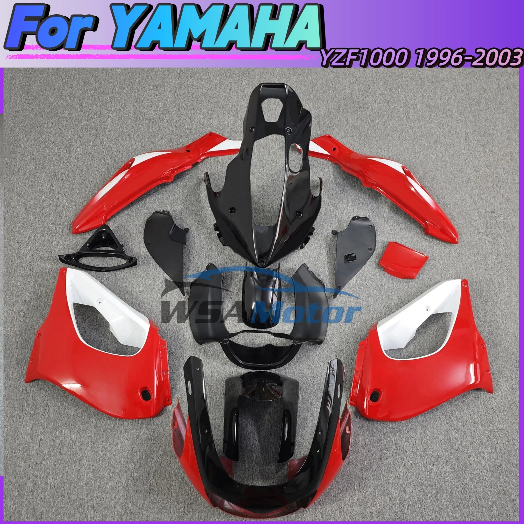 New Moto Head Front Upper Nose Injection Fairings For Yamaha YZF1000R YZF 1000R 1000 R Thunderace 1996 - 2003 1999 2000 2001