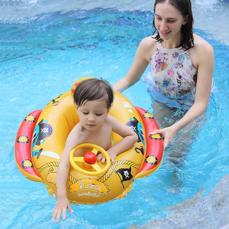 

1~4 Years Water Floating Toys Pirate Bear Inflatable Floating Row Swimming Ring for Kids Float for Swim Pool Toy Seat Water Ring