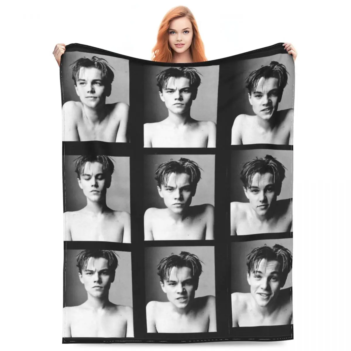 

Leonardo DiCaprio Blanket Fleece Textile Decor Titanic Movie Cozy Soft Throw Blanket for Sofa Office Bedspreads