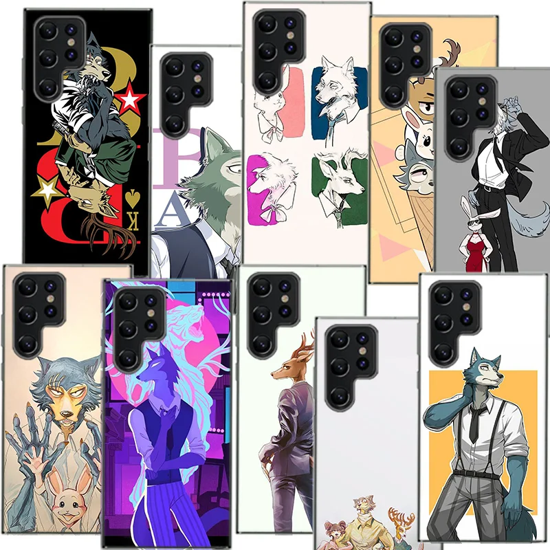 Beastars Legosi Clear Phone Case For Samsung Galaxy S21 S20 S23 FE S24 S22 Ultra Capa S10 S9 S8 Plus S10E Cover Shell Coque