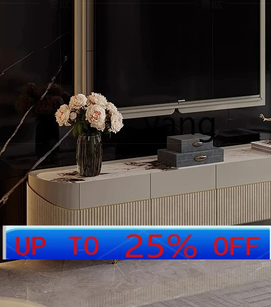 

LMM light luxury TV cabinet marble living room modern Italian paint coffee table combination