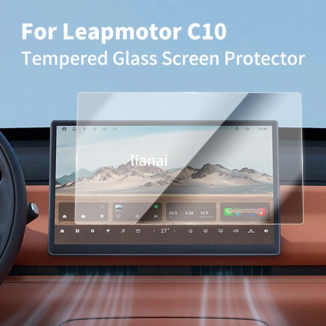 Screen Protector for 25 Leapmotor C10 Tempered Glass display Navigator Car Stickers Fingerprint-resistant supplies interior