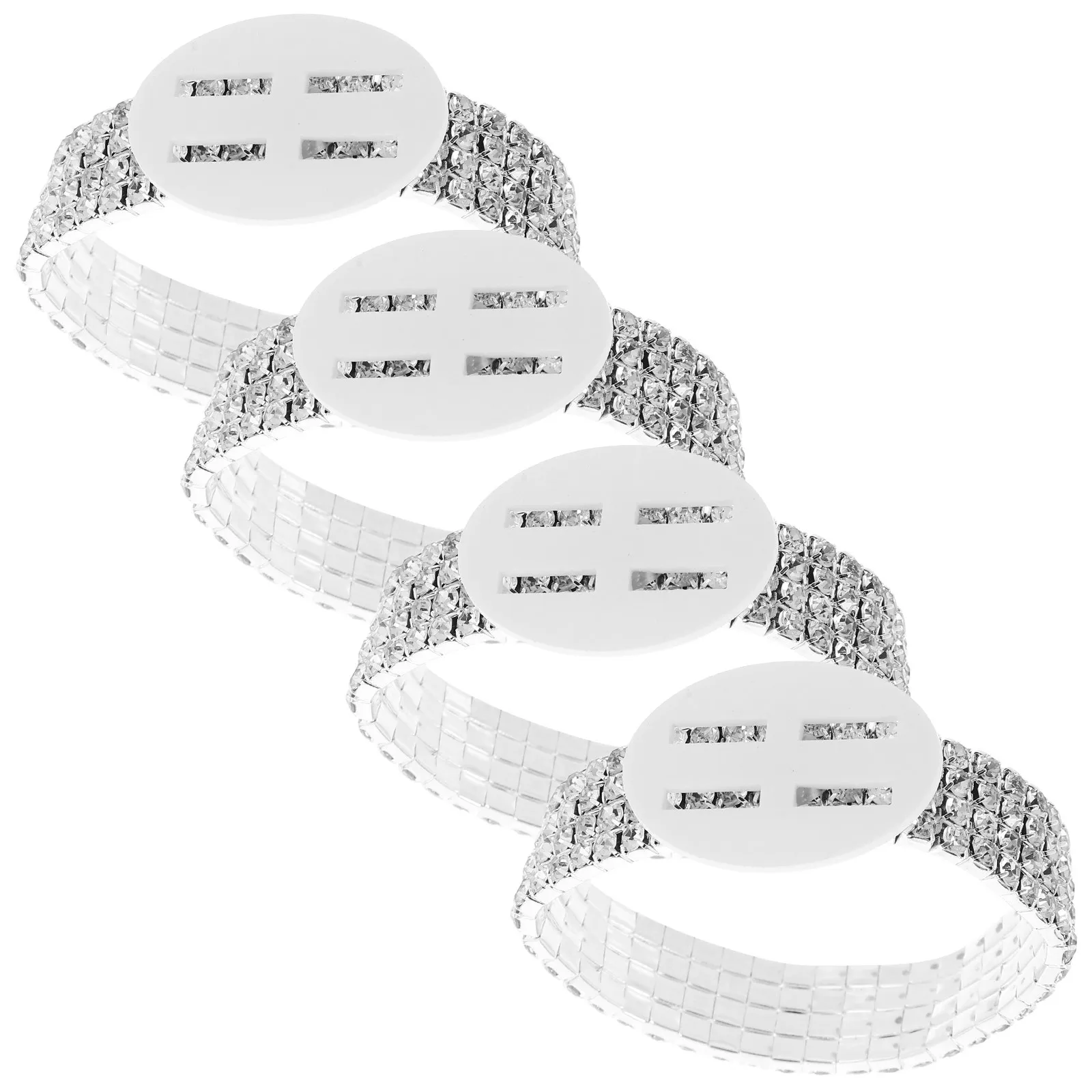

4 шт. браслеты-корсажи со стразами, сверкающие, эластичные, для самостоятельного изготовления, для выпускного вечера, свадьбы, девичника, вечеринки, юбилея, декора