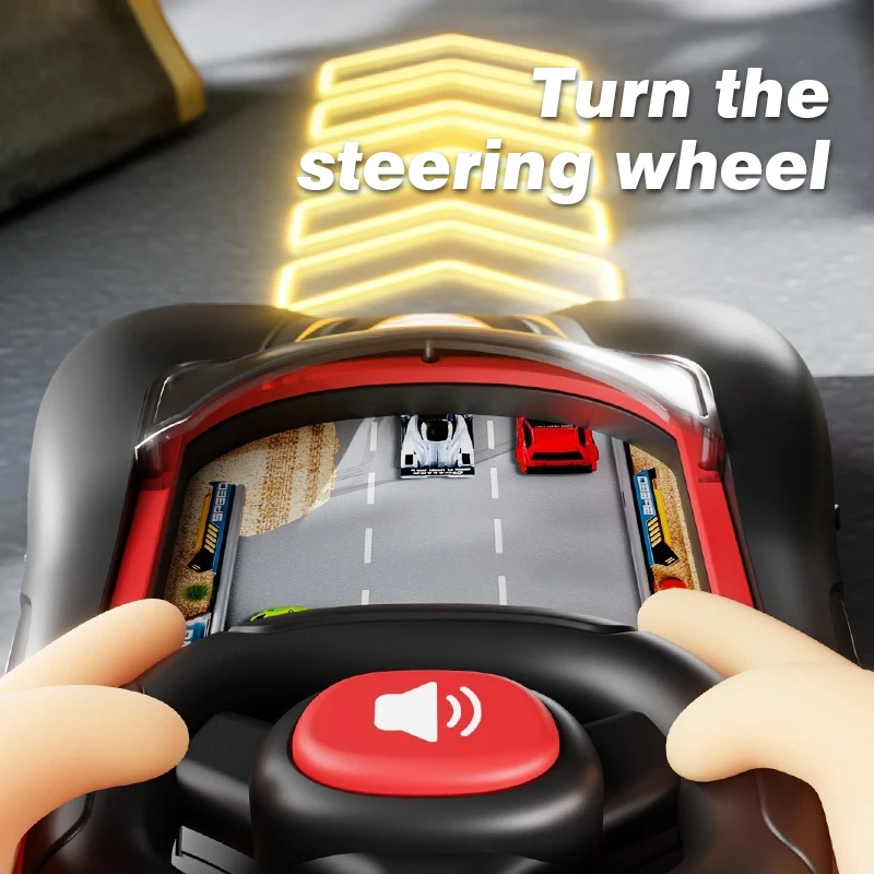 Racing Car Simulated Driving Challenges Adventure Game Steering Wheel Driving Toy with Music & Sounds Puzzle Board Game Toys