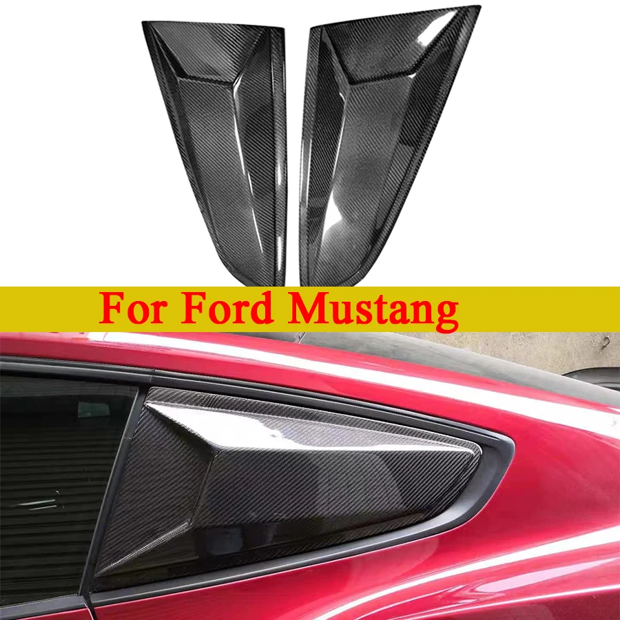 

For Ford Mustang ROBOT Style Carbon Fiber black Car Styling Rear Window Louvers Car Rear Window Blinds Side Tuyere Louvers Vent