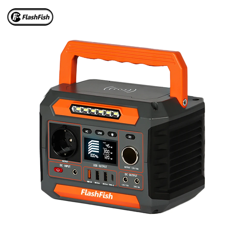 Flashfish P66 Portable Power Station 78000mAh/288Wh Solar Generator 260W Output with DC/AC/Type-C/USB Sockets CPAP Battery Power