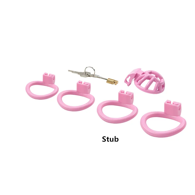 Locked In Lust Male Chastity Cage  Innie Male Chastity Device with 4 Penis Ring ,Cherry Keeper MicroCage Sex Toys