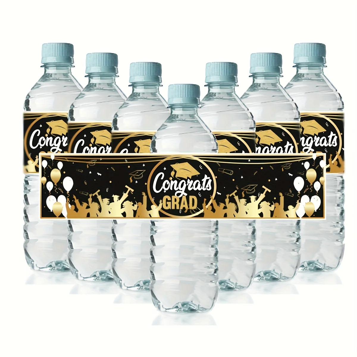 10Pcs Graduation Party Bottle Stickers Season Theme Congratulation Graduation Party Decor Class of 2026 Grad Party Supplies