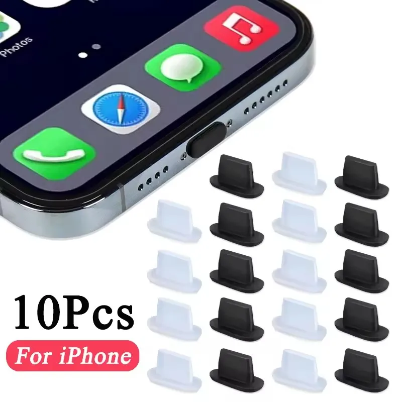 20/10/5Pcs Silicone Dust Plug for iPhone 12 13 14 Pro MAX 8 XS IOS Lightning Charging Port Cover Cap Soft Rubber Dustproof Plugs