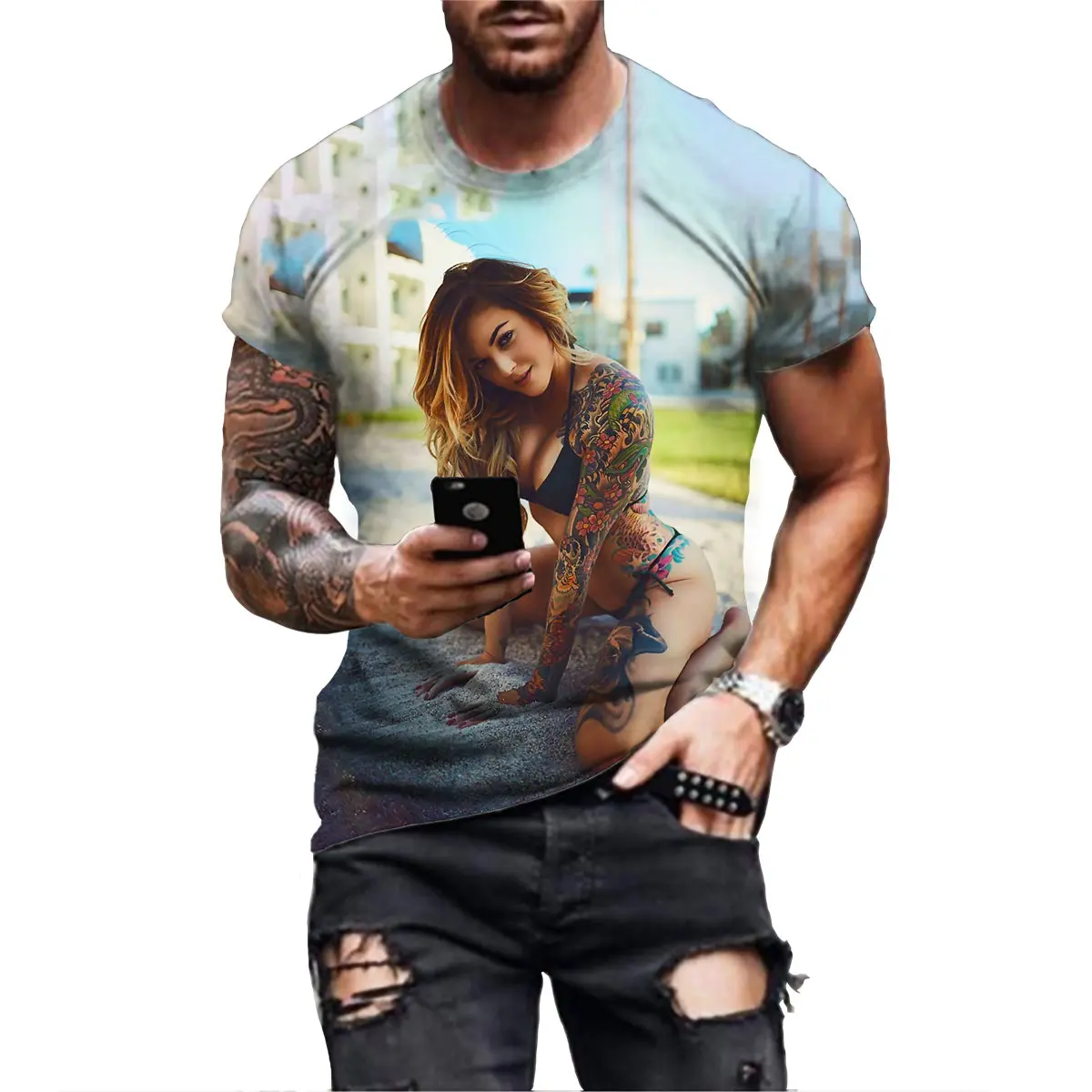 Sexy Girls Men T Shirts Funny 3d Printed T Shirt Summer Vintage Short Sleeve Fashion Tee Casual Clothes