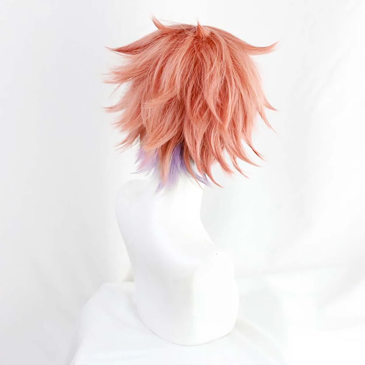 Peruki męskie Twisted-Wonderland Cos Ace Trappola, pomarańczowo-fioletowe, krótkie, syntetyczne, odporne na ciepło