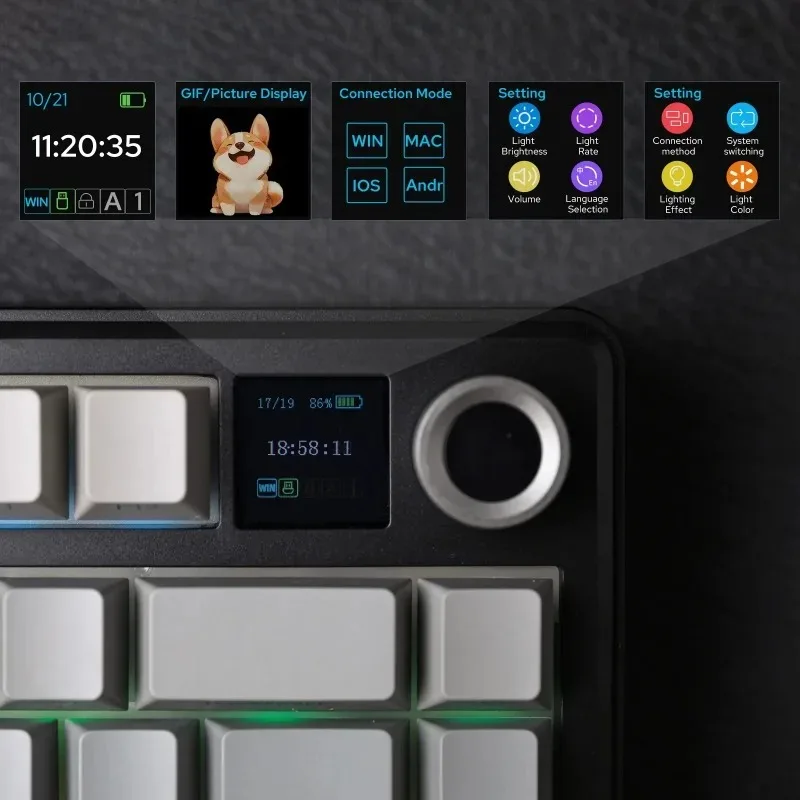Teclado Mecánico AULA F75 Max Inalámbrico RGB DIY — vista 5