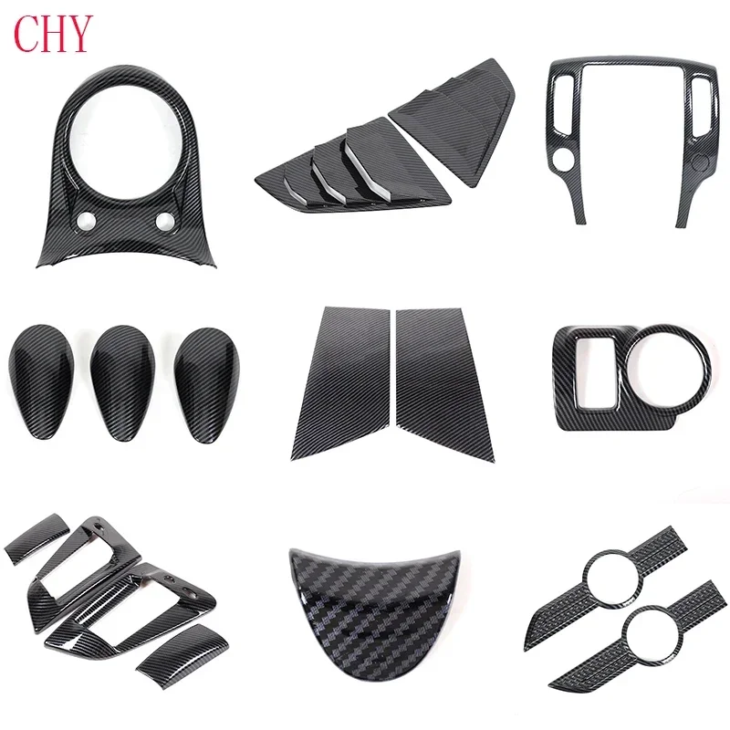 

For Nissan 370Z Z34 ABS Carbon Fiber 2009-2020 Car center console panel cover sticker car decoration modification accessories
