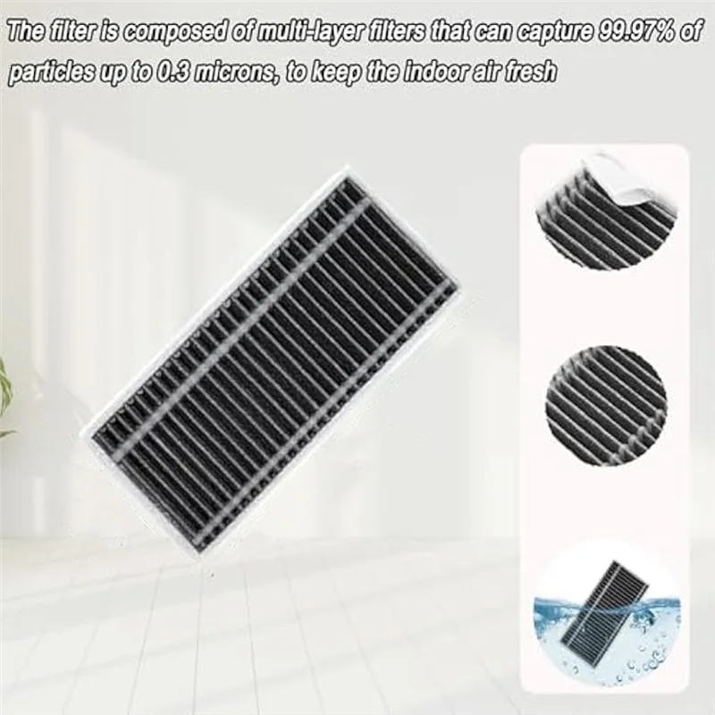 لمكنسة Ecovacs Deebot X8 Pro Omni Robot، 1 فرشاة رئيسية، 2 وسادة ممسحة دوارة، 4 مرشحات HEPA، 6 أكياس غبار، 6 فرش جانبية