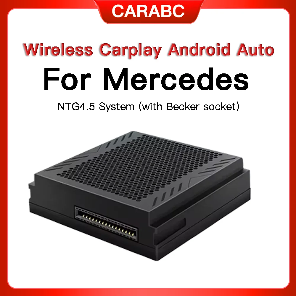 CARABC Wireless CarPlay Android Auto Module For Mercedes Benz A B C E CLA GLA GLK ML W204 W246 W176 Sprinter NTG4.5 Becker Box