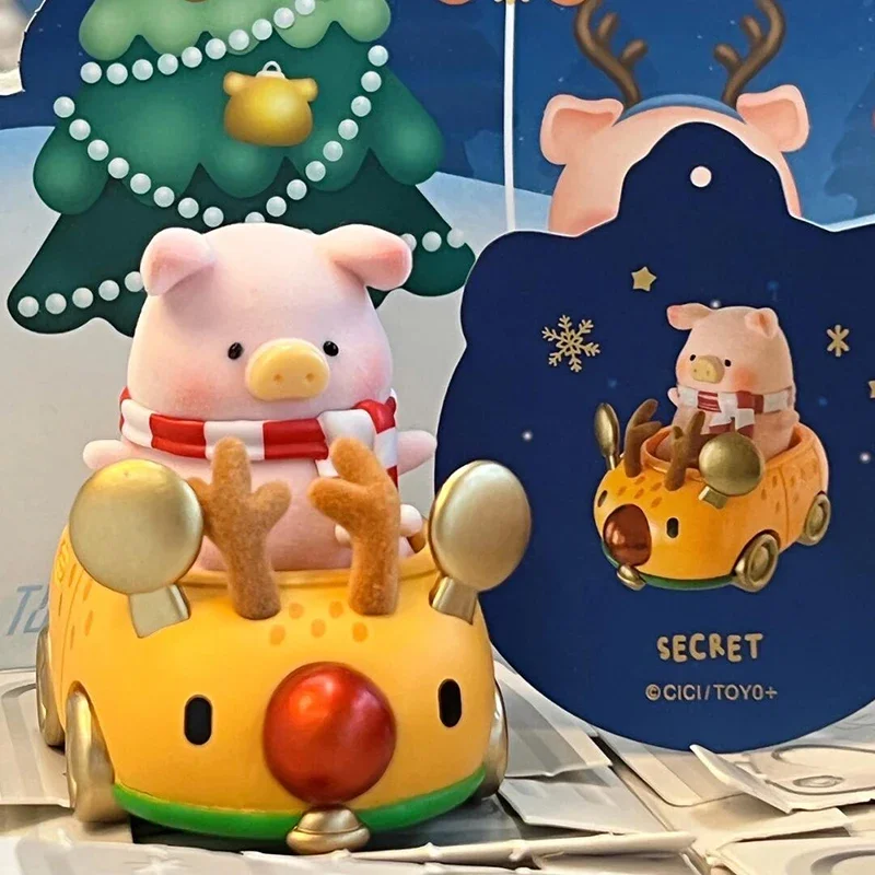 LuLu The Piggy Christmas Land Series Caixa Cega Brinquedo Figura de Ação Brinquedos Bonecas Modelo Mistério Ornamento de Natal Meninas Presente Surpreso